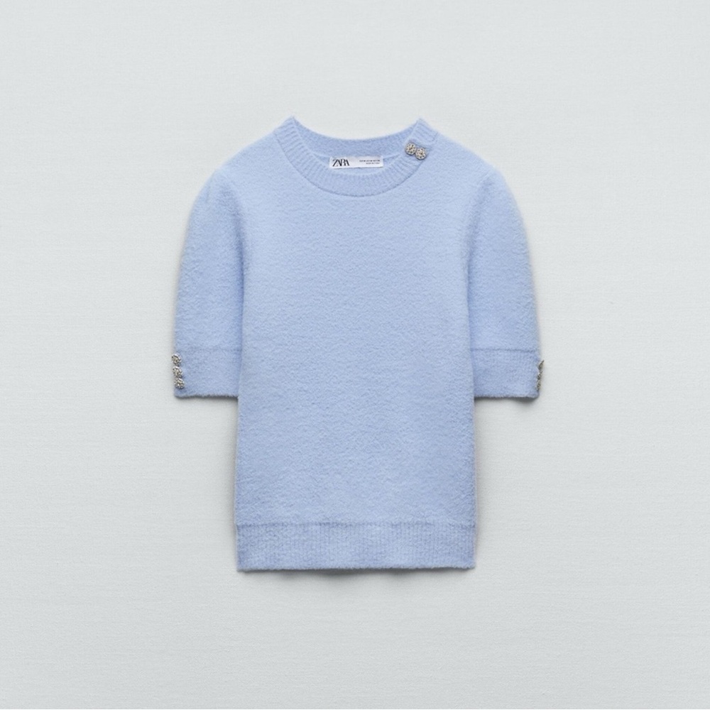 Zara Jewel Button Knit Sweater